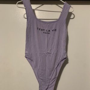 Shein // super cute lavander bodysuit // size S